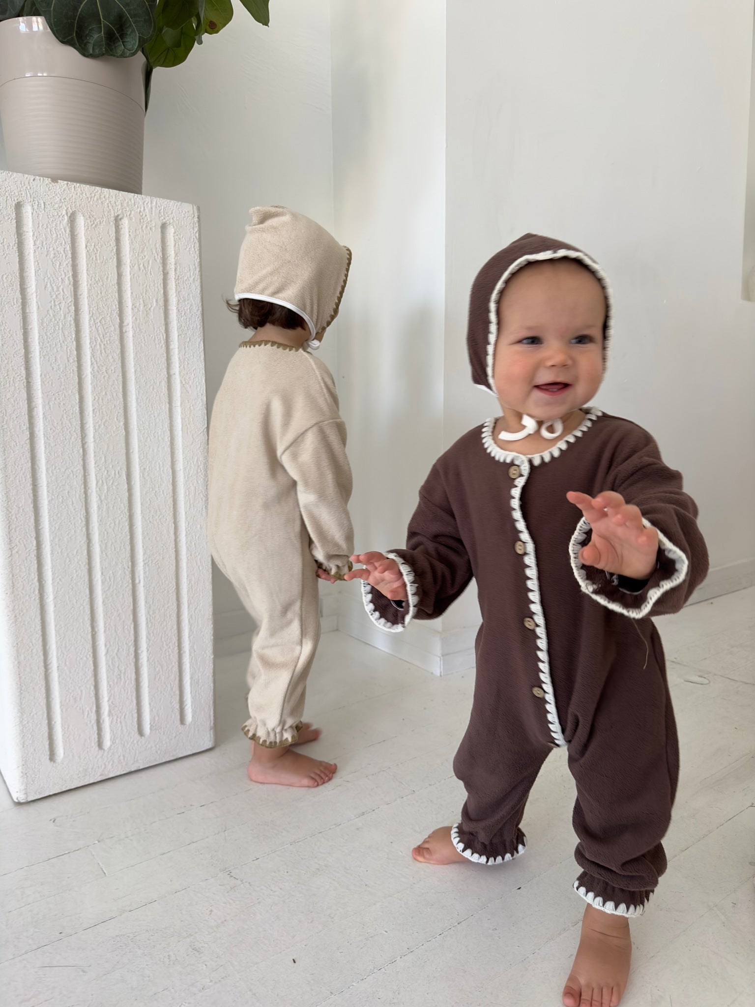 Wool Romper + Hat